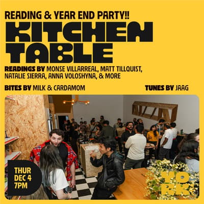 Kitchen Table Reading & Year-End Party 1