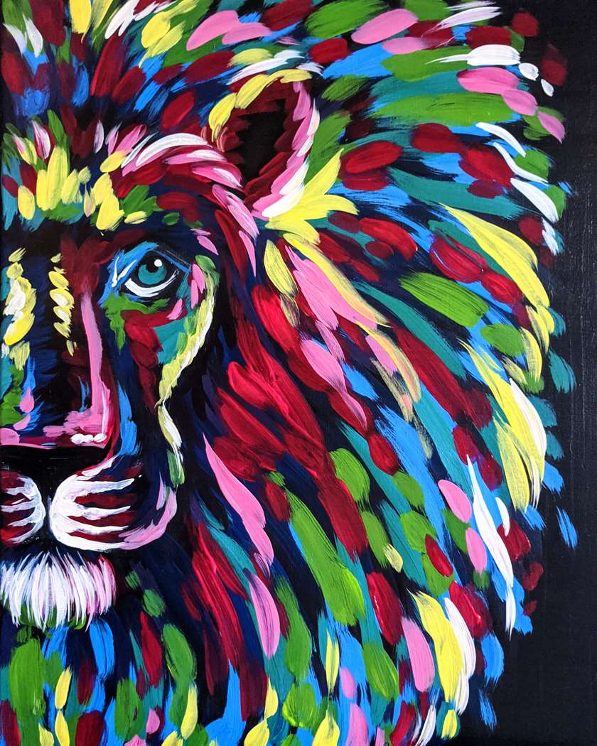 Wild Colorful Lion 1
