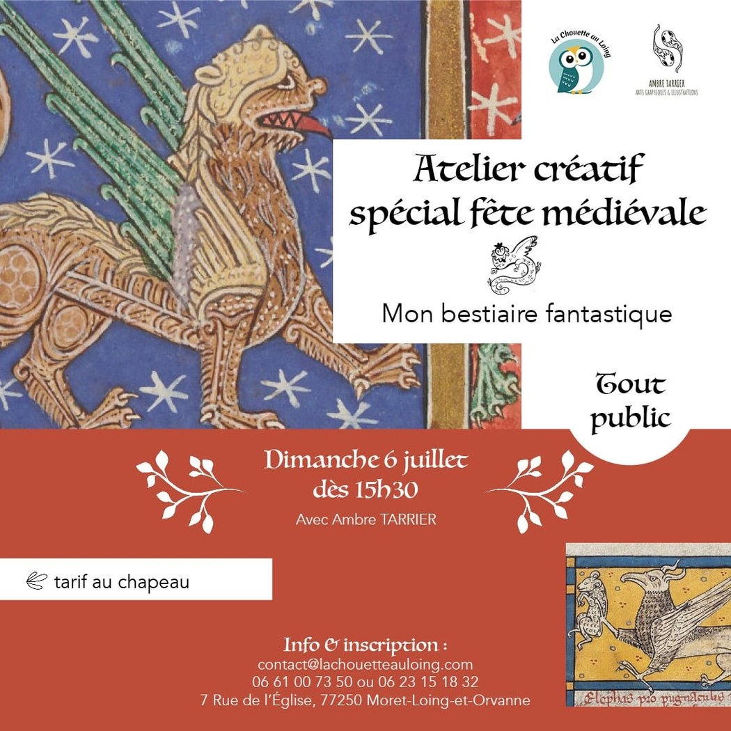 Atelier Créatif avec Ambre Spécial Fête Médiévale Mon bestiaire fantastique 1