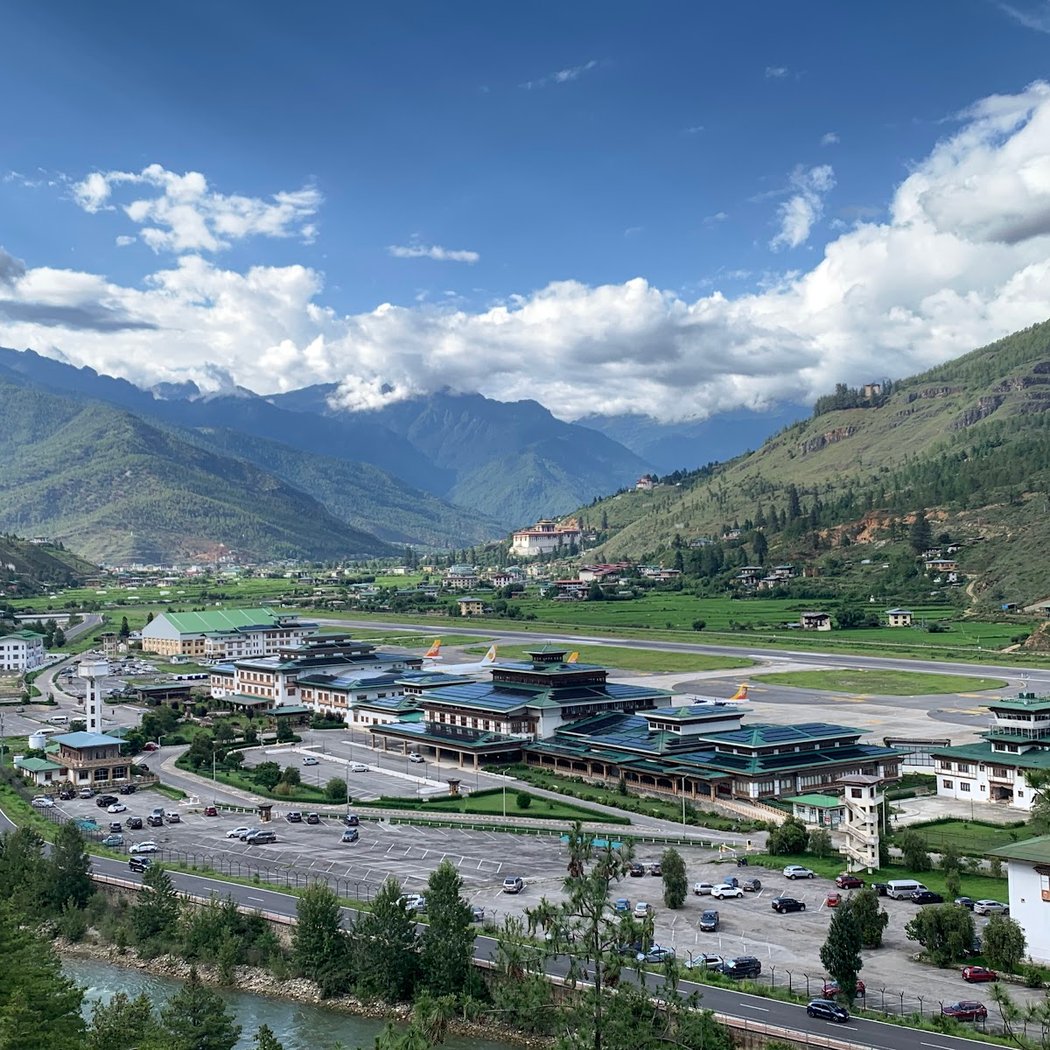 Paro Airport Bird's Eye View Point 1