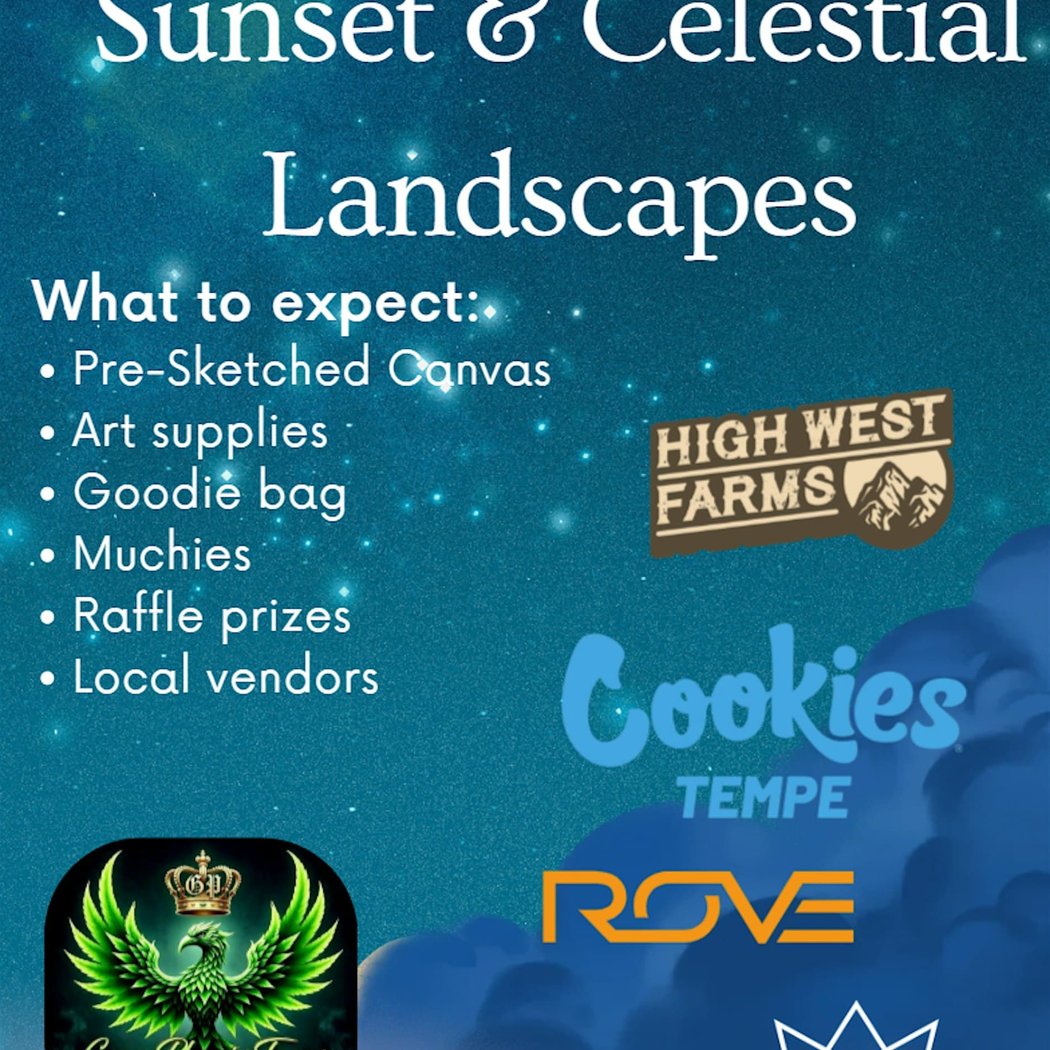 Sunsets & Celestial Puff n Paint 1