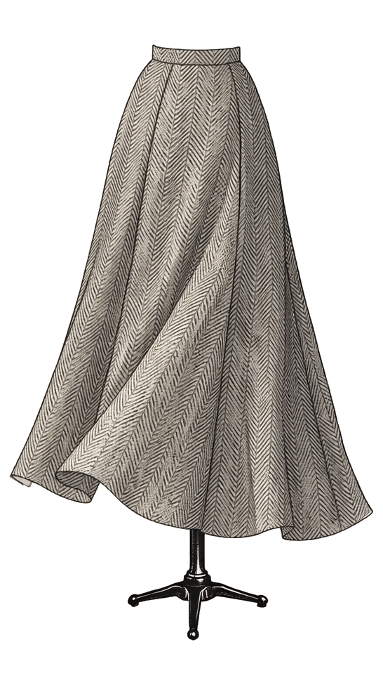 Victorian Wool Walking Skirt Workshop 1