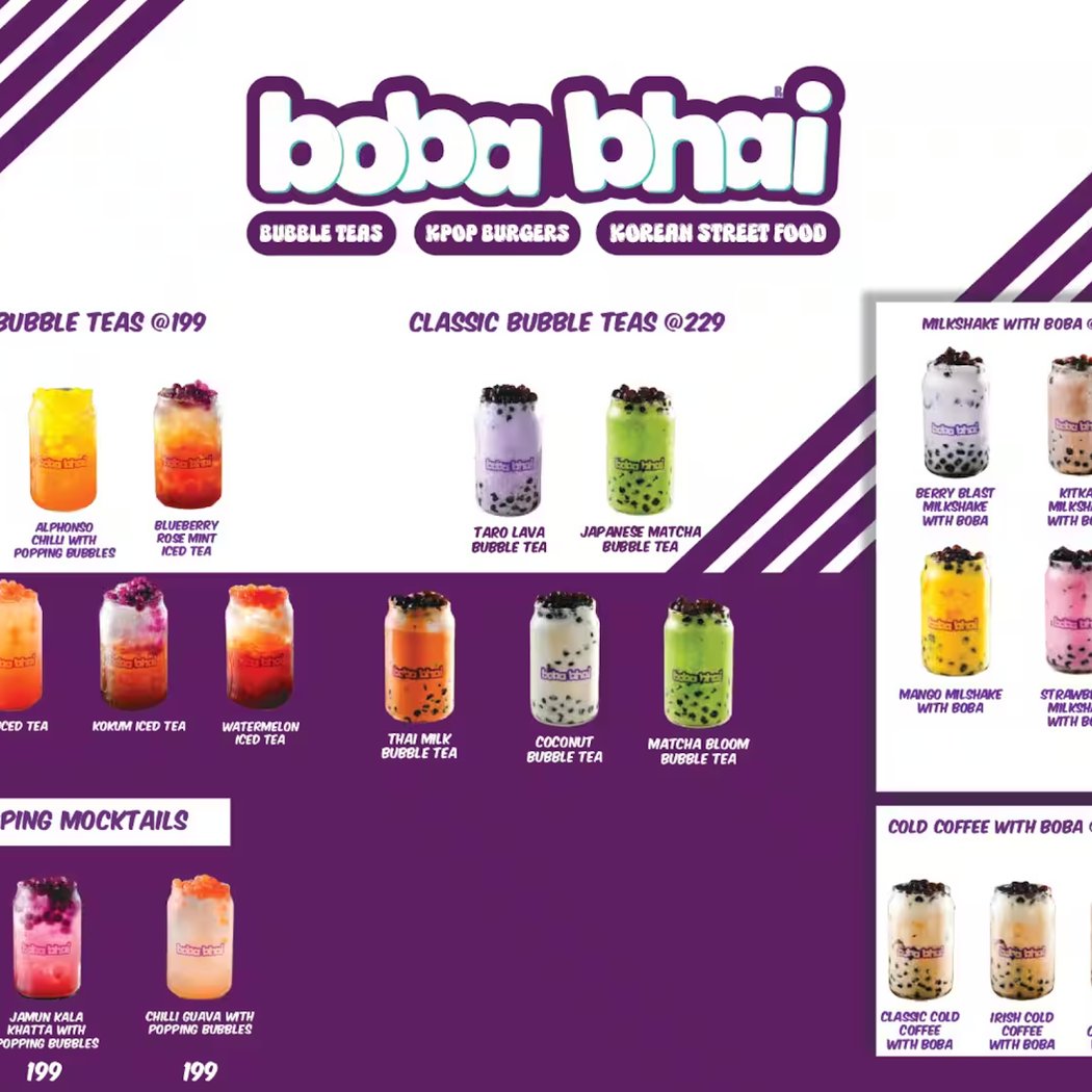 Boba Bhai - Bubble Tea, Korean Food, Burger, Milkshake, Boba Tea 4