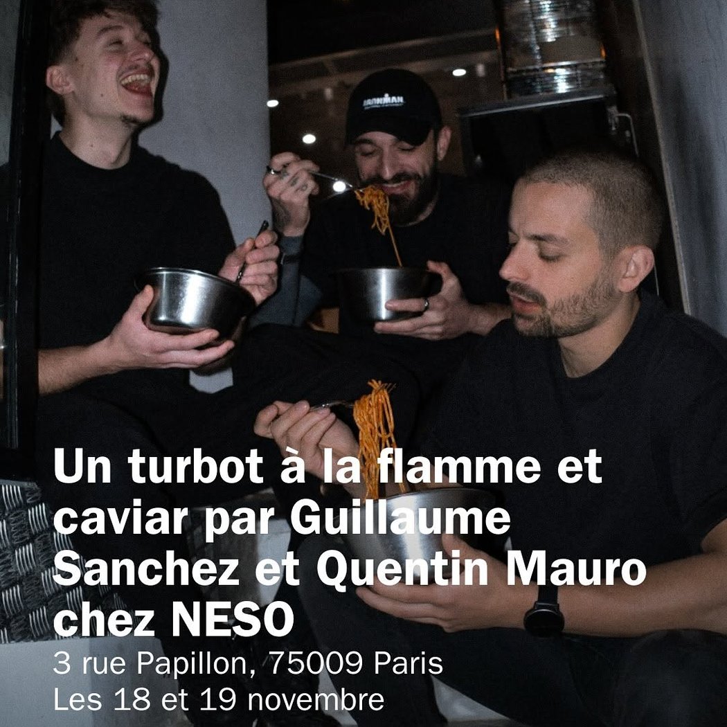 Turbot à la flamme et caviar par Guillaume Sanchez et Quentin Mauro 1