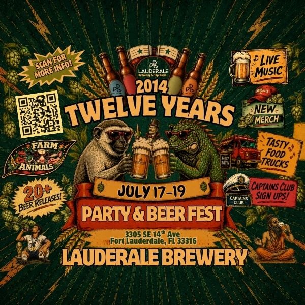 LauderAle Brewery’s 12th Anniversary Beer Fest & World Cup Watch Party 1