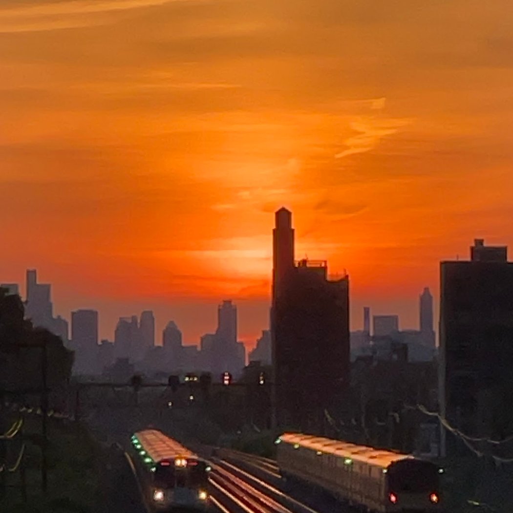 67th Avenue Pedestrian Overpass view of Manhattan 2