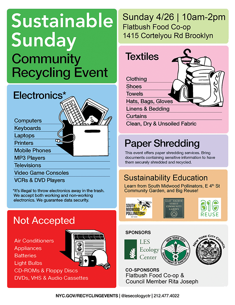 Flatbush Food Co-op Electronics and Textiles Recycling Event 2