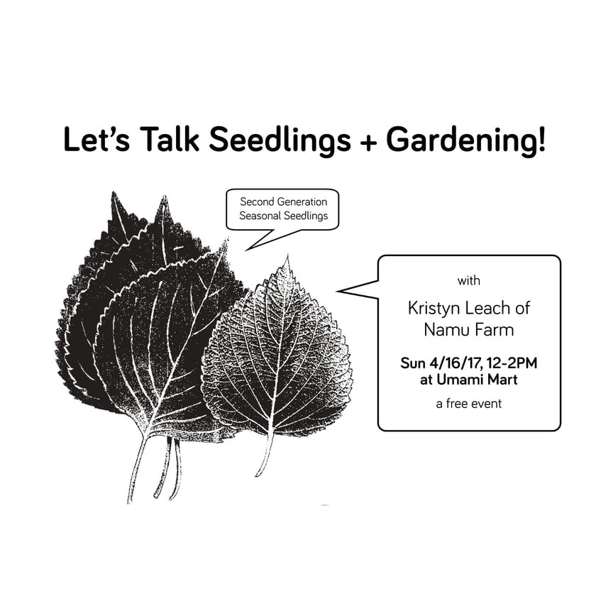 Namu Farm Seasonal Seedlings Event 1