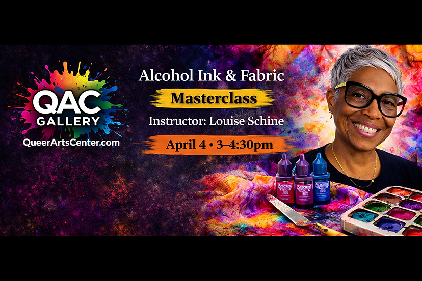 Layered Currents: Alcohol Ink & Fabric Composition with Louise Schine 1