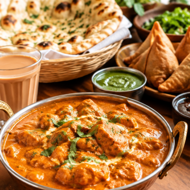 Chicken Tikka Masala, Samosas & Butter Naan Cooking Class
