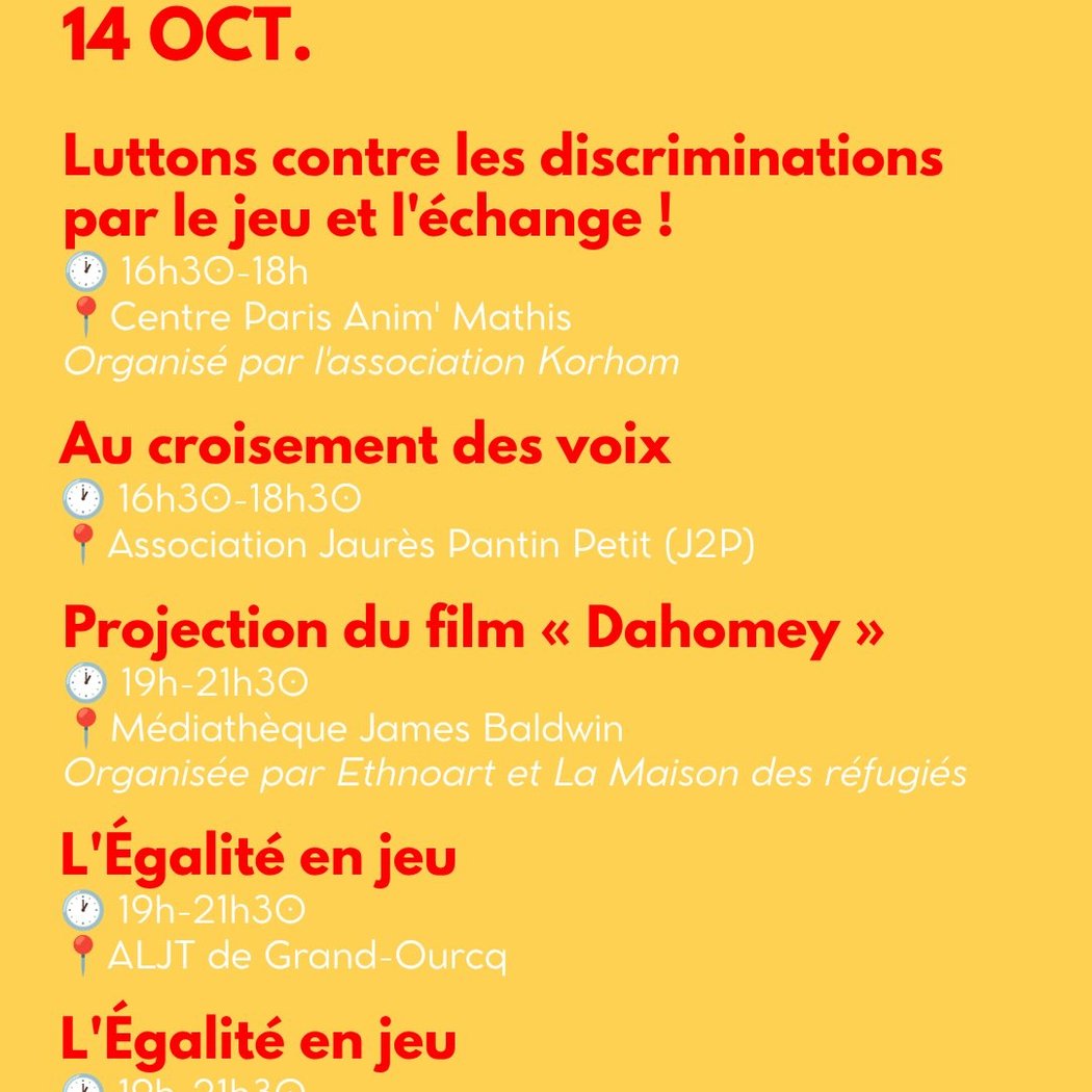 Luttons contre les discriminations par le jeu et l'échange !