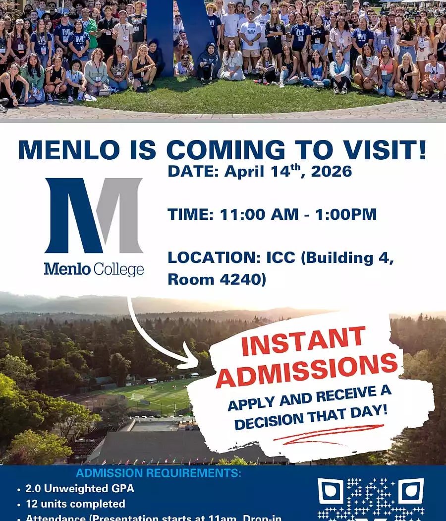 Menlo College x Skyline College Instant Admission Event 1
