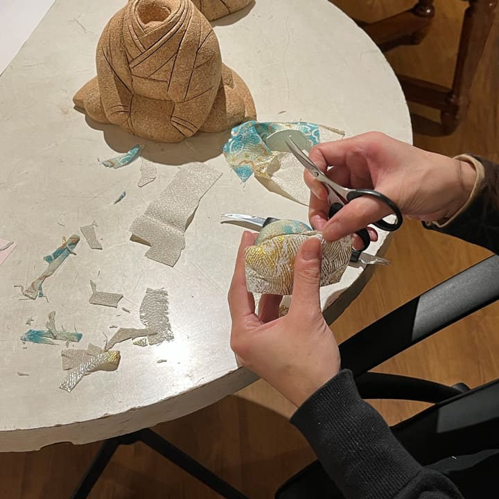 Japanese Traditional “Kimekomi” Doll-Making Workshop 3