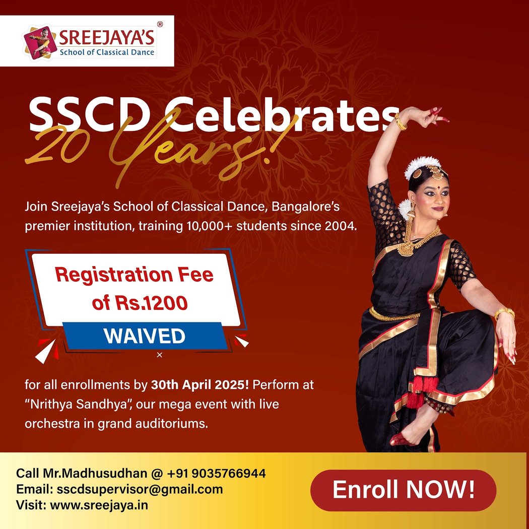 SSCD - Sreejaya's School Of Classical Dance HSR Layout - Bharatnatyam Dance classes in HSR Layout 1