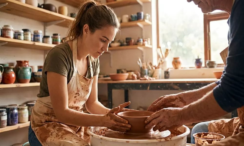 90-Minute Pottery Wheel Throwing Class 1
