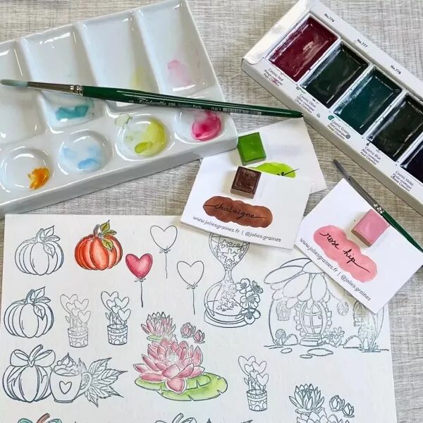 Atelier Initiation Colorisation à l'aquarelle 1