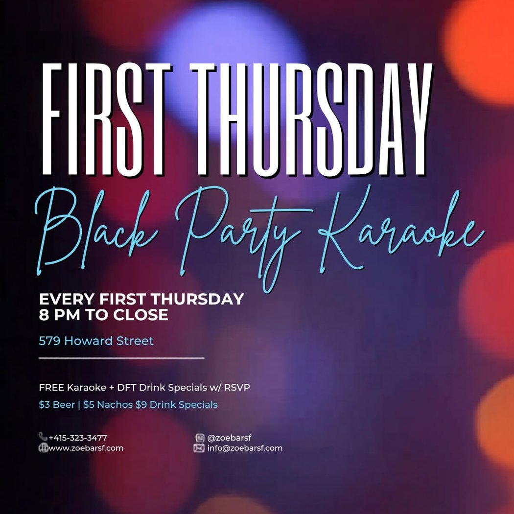 FIRST THURSDAY Black Party Karaoke