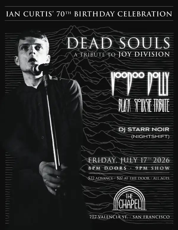 Ian Curtis 70th Birthday Celebration Dead Souls: A Tribute to Joy Division 1