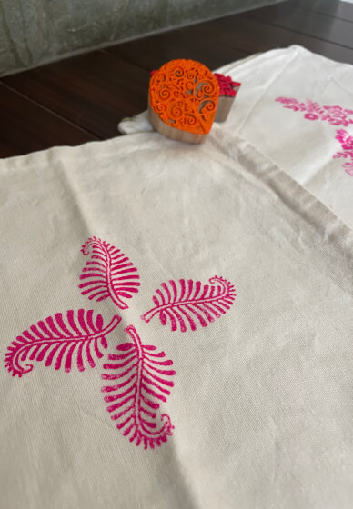 Block Printing Tote and Pouch Class 2