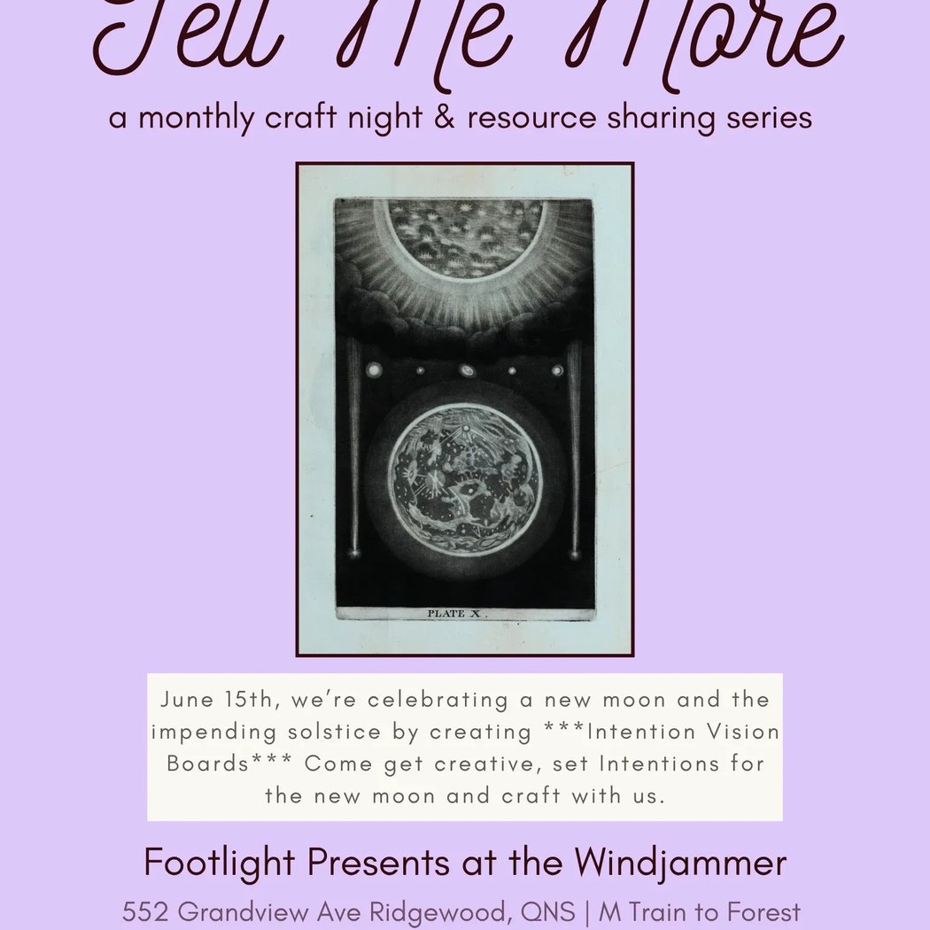 Tell Me More: A Community Craft Night & resource sharing series 1