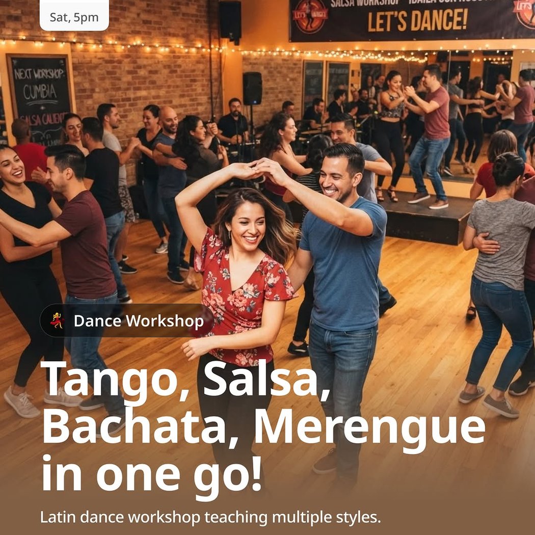 Tango, Salsa, Bachata & Merengue Workshop 1