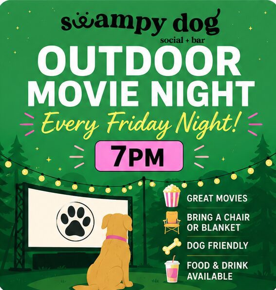 Outdoor Movie Night at Swampy Dog