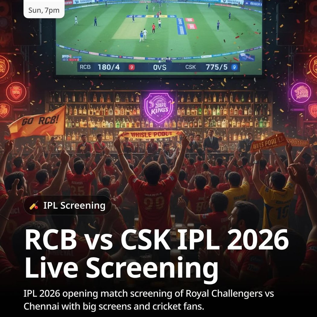 RCB vs CSK IPL 2026 Live Screening 1