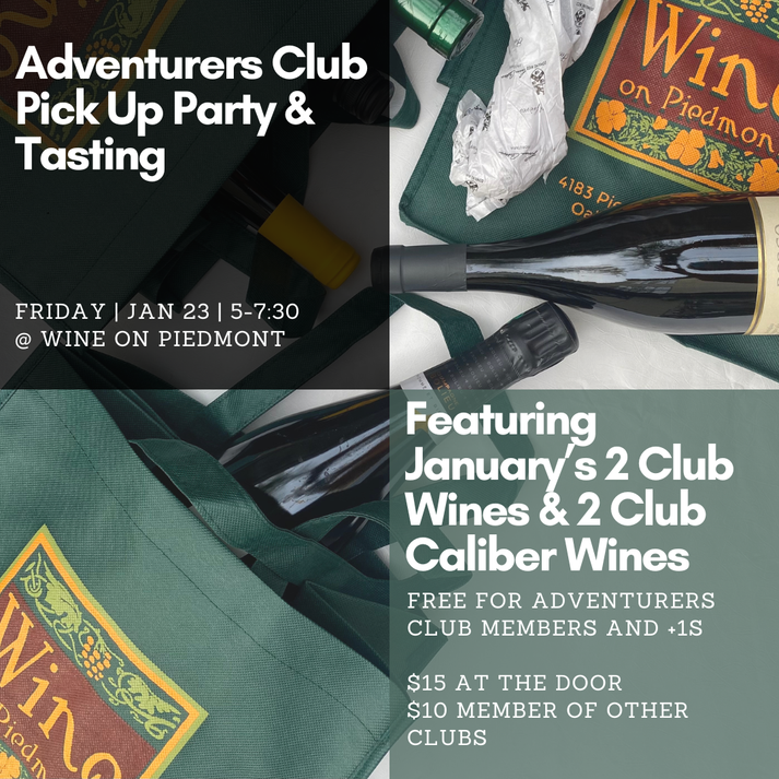 January Adventurers Club Release Pick Up Party & Tasting 1