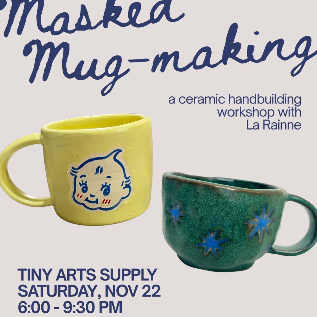 Masked Handbuilding (and Glazing) Workshop with La Rainne 1