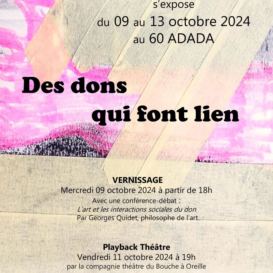 Art en Ville - Envie d'Art au 60 Adada: Des dons qui font lien 1