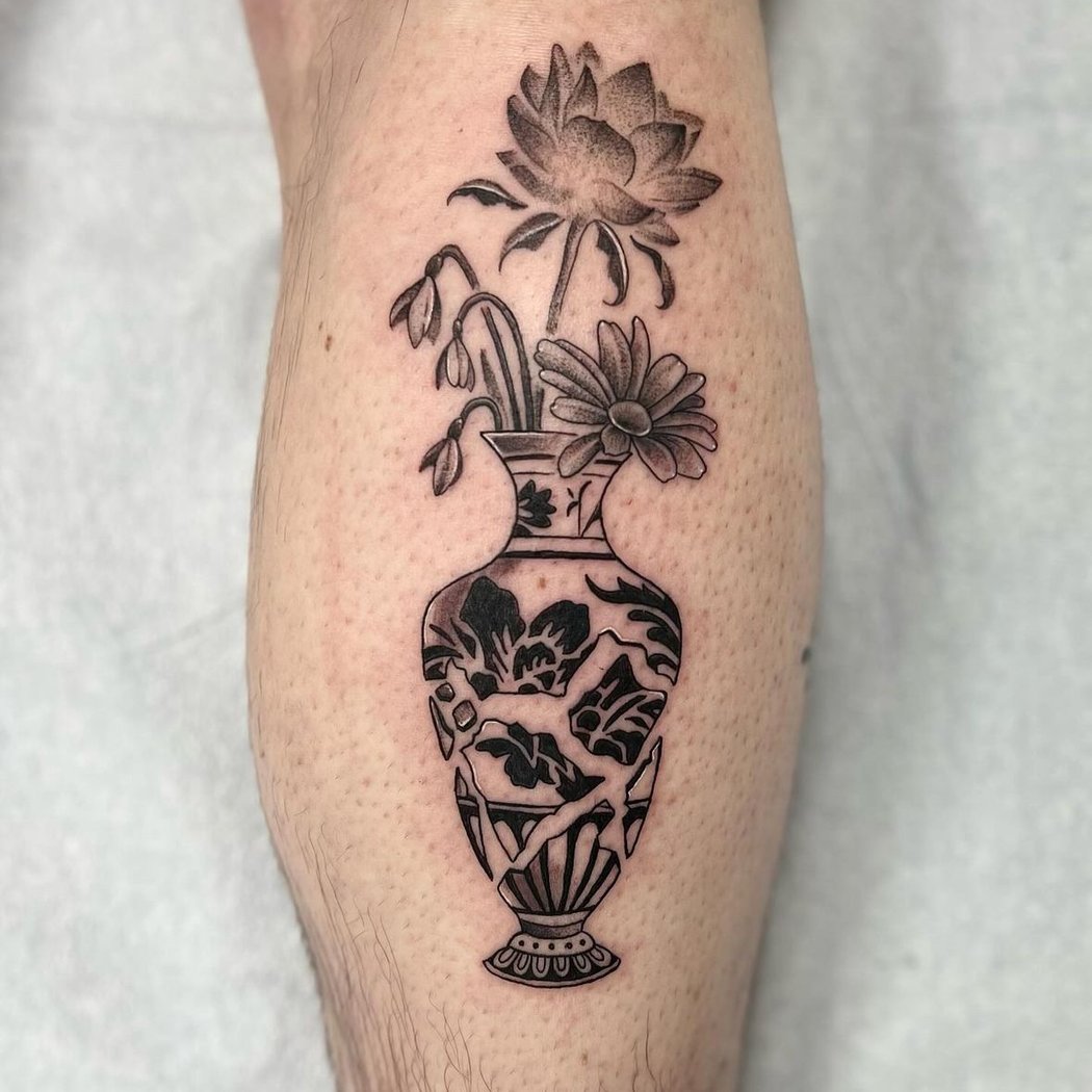 Two Cranes Tattoo 3