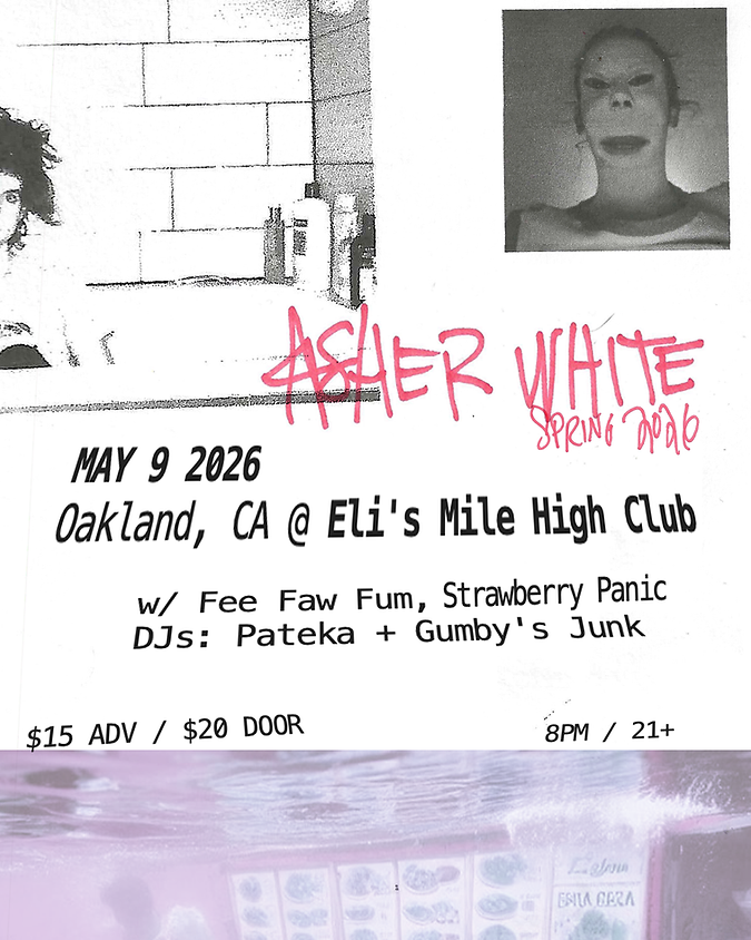 Asher White, Fee Faw Fum, Strawberry Panic + DJs: Pateka b2b Gumby's Junk 1