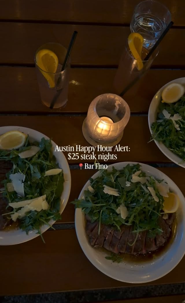 $25 Steak Tagliata nights