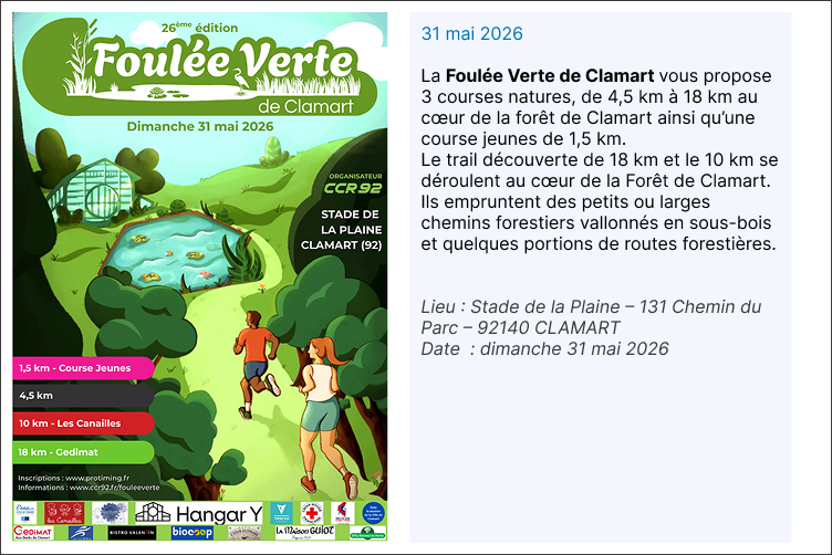 26ème édition Foulée Verte de Clamart 1