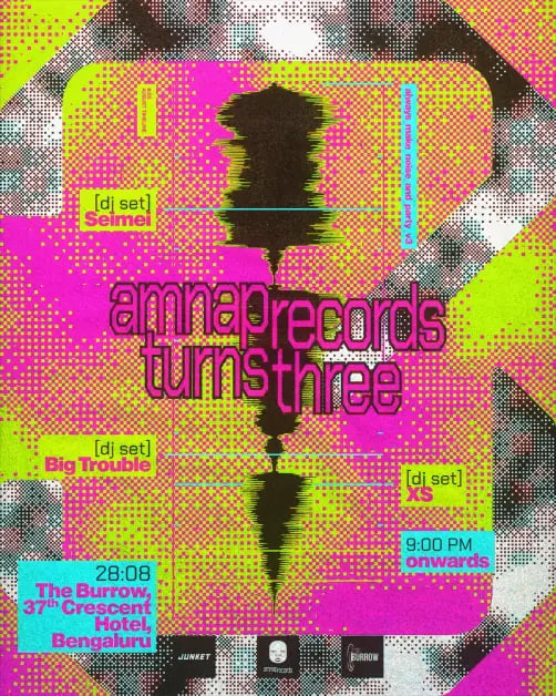 AMNAP Records and Junket present AMNAP turns 3 with Seimei + Big Trouble + XS