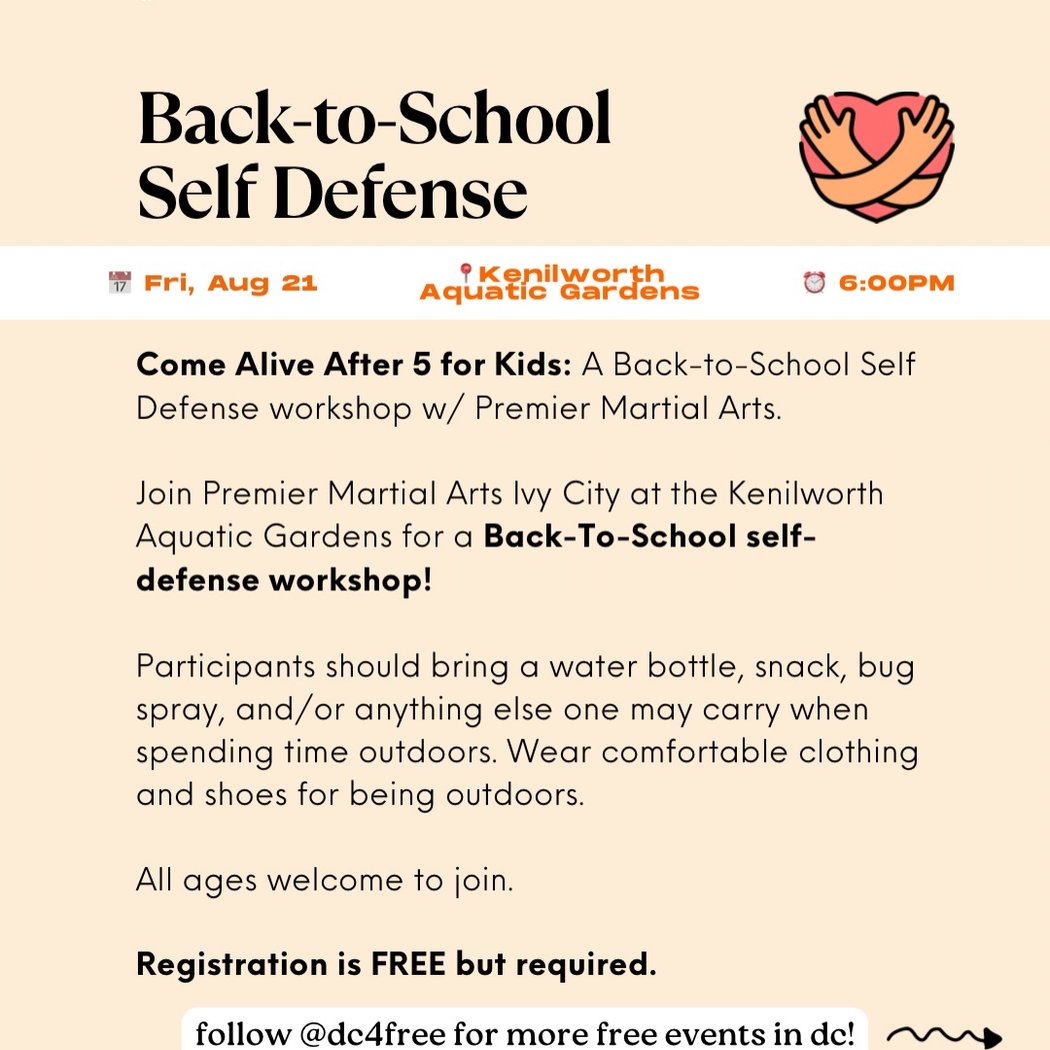 Back-to-School Self-Defense workshop 1