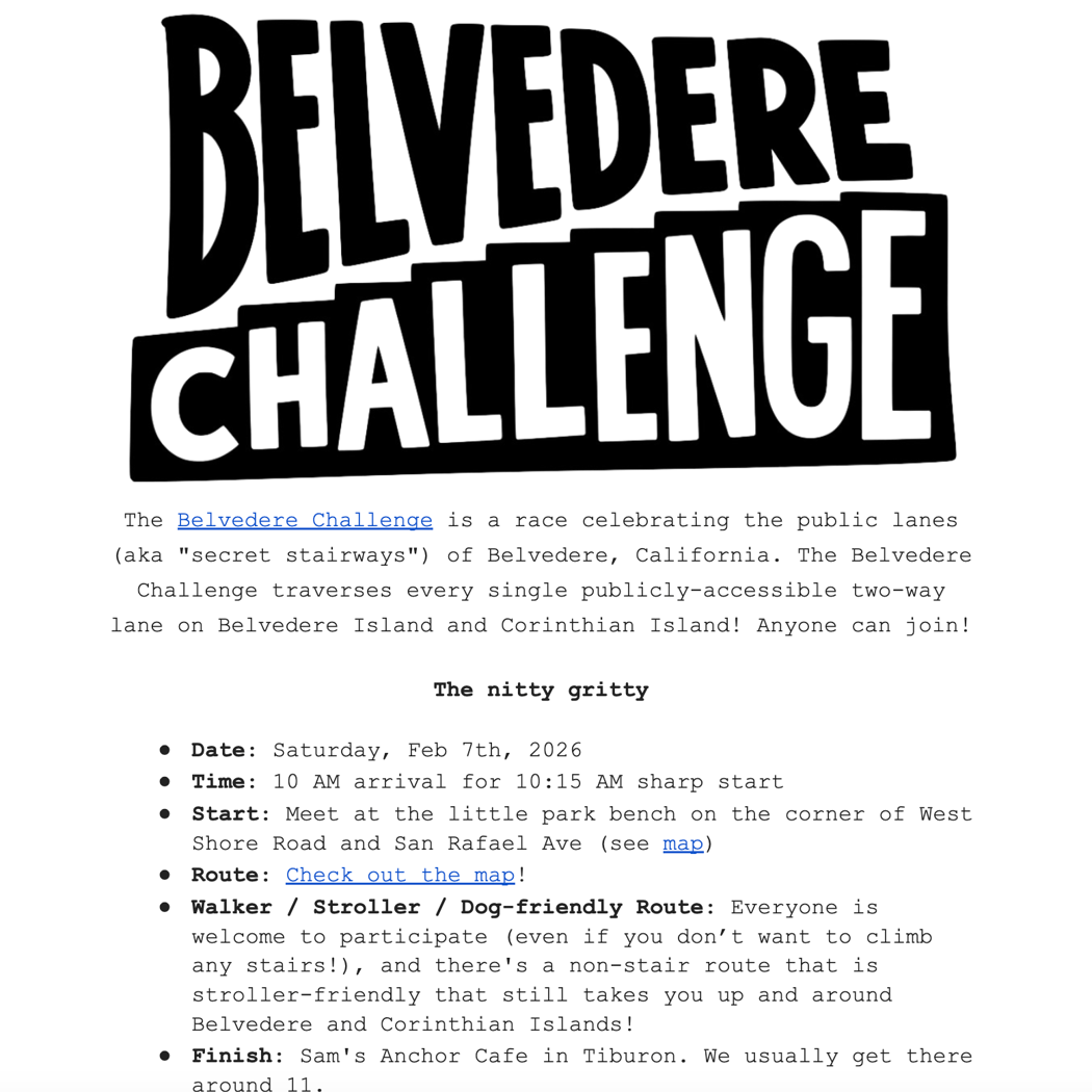 Belvedere Stair Challenge 1