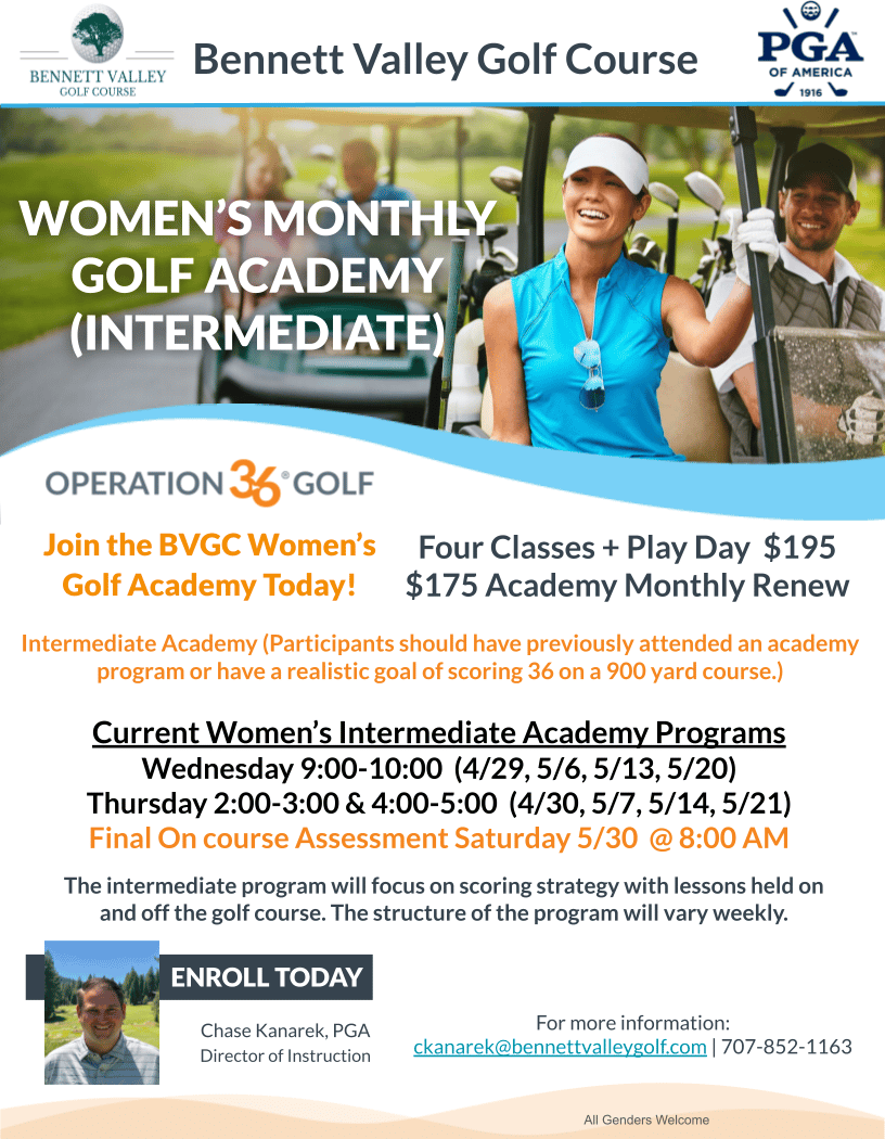 Women’s Golf Academy Intermediate Class 1