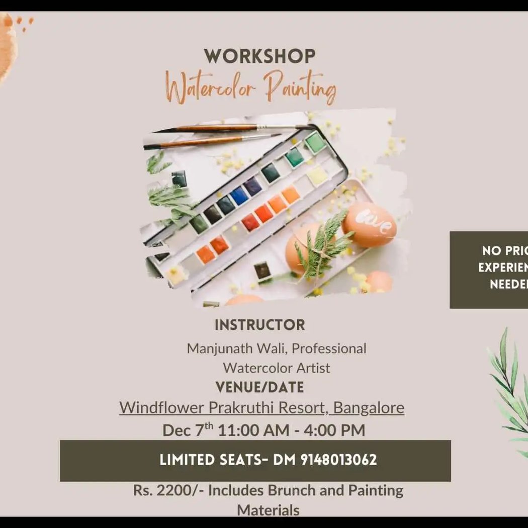 Watercolor Painting Workshop and Brunch 1