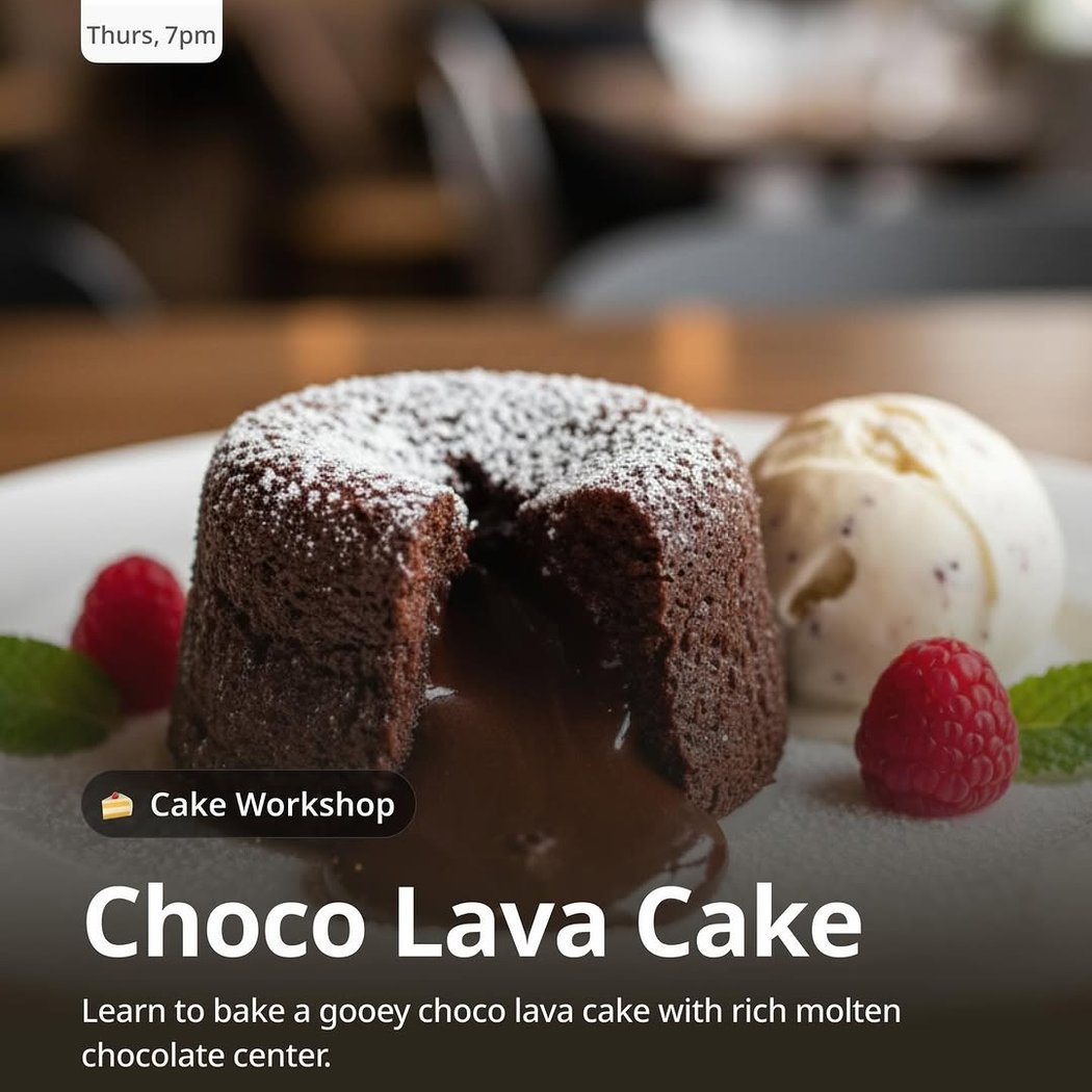 Choco Lava Cake Workshop 1