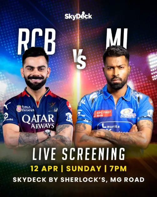 RCB vs MI IPL LIVE SCREENING 1