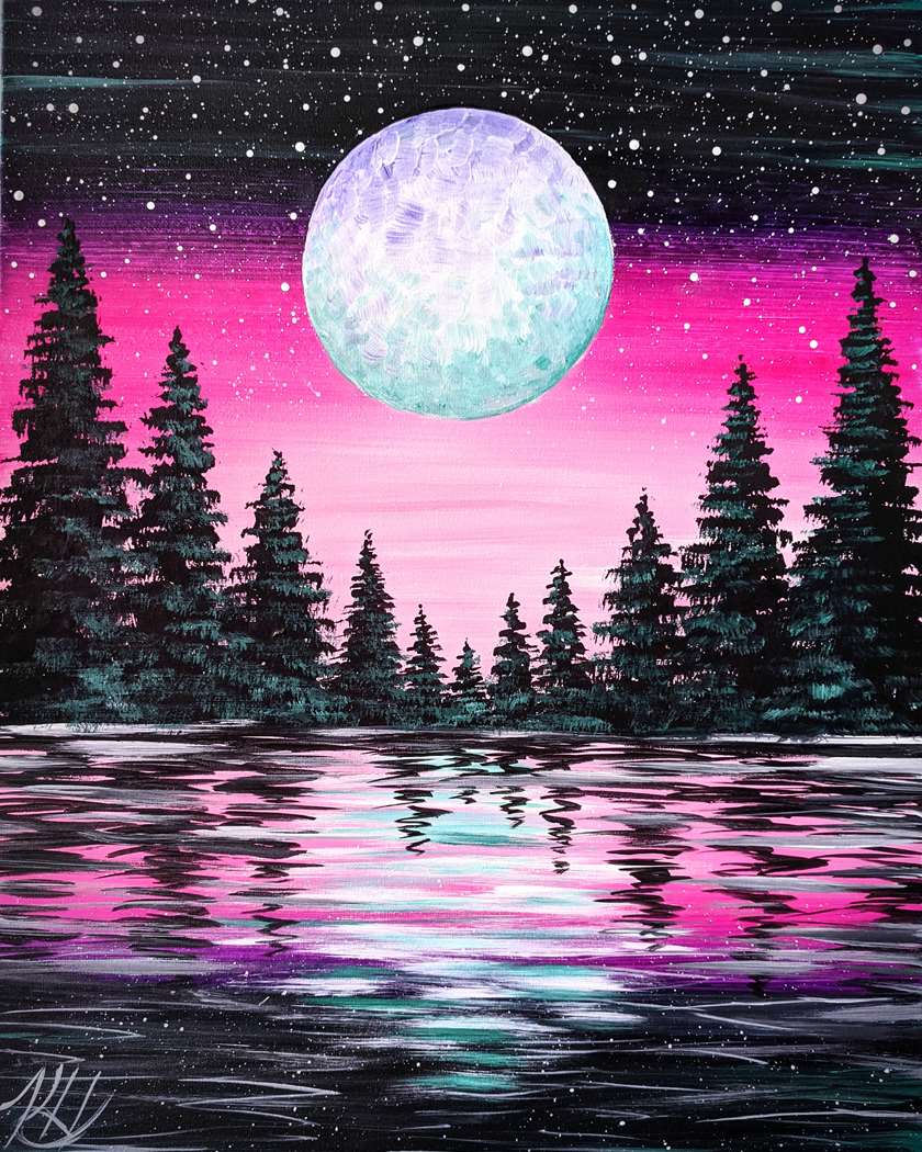 Vibrant Moon Forest 1