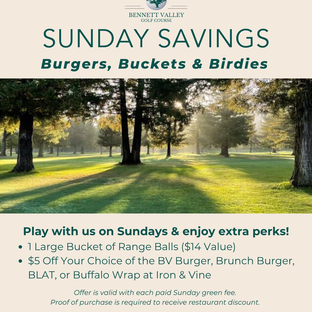 Sunday Savings | Burgers, Buckets & Birdies Golf Special 1