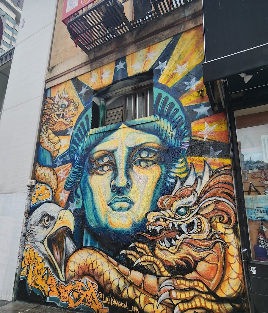 America & Asia mural 1