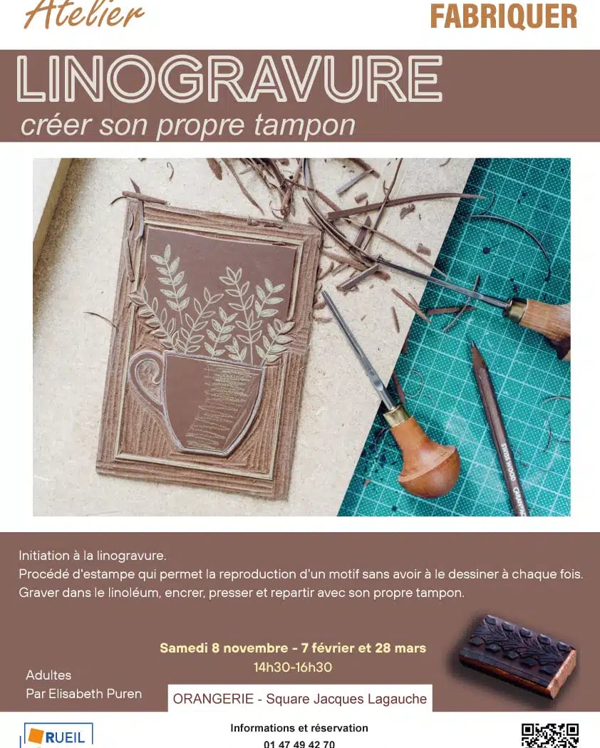 LINOGRAVURE : CRÉER SON PROPRE TAMPON 1
