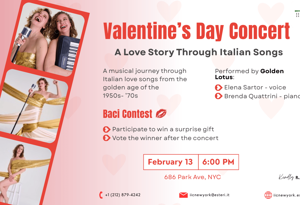 A Love Story Through Italian Songs – A Valentine’s Day Concert 1