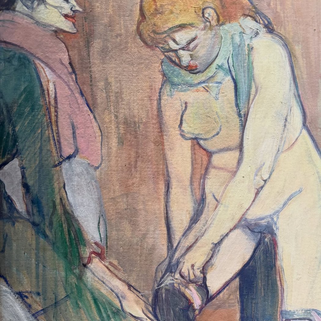 Femme tirant son bas (vers 1894) de Henri de Toulouse-Lautrec 1