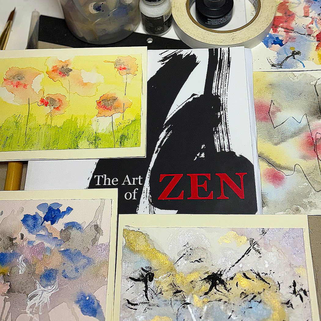 Zen Watercolor Card Workshop with Monica Ostrow 1