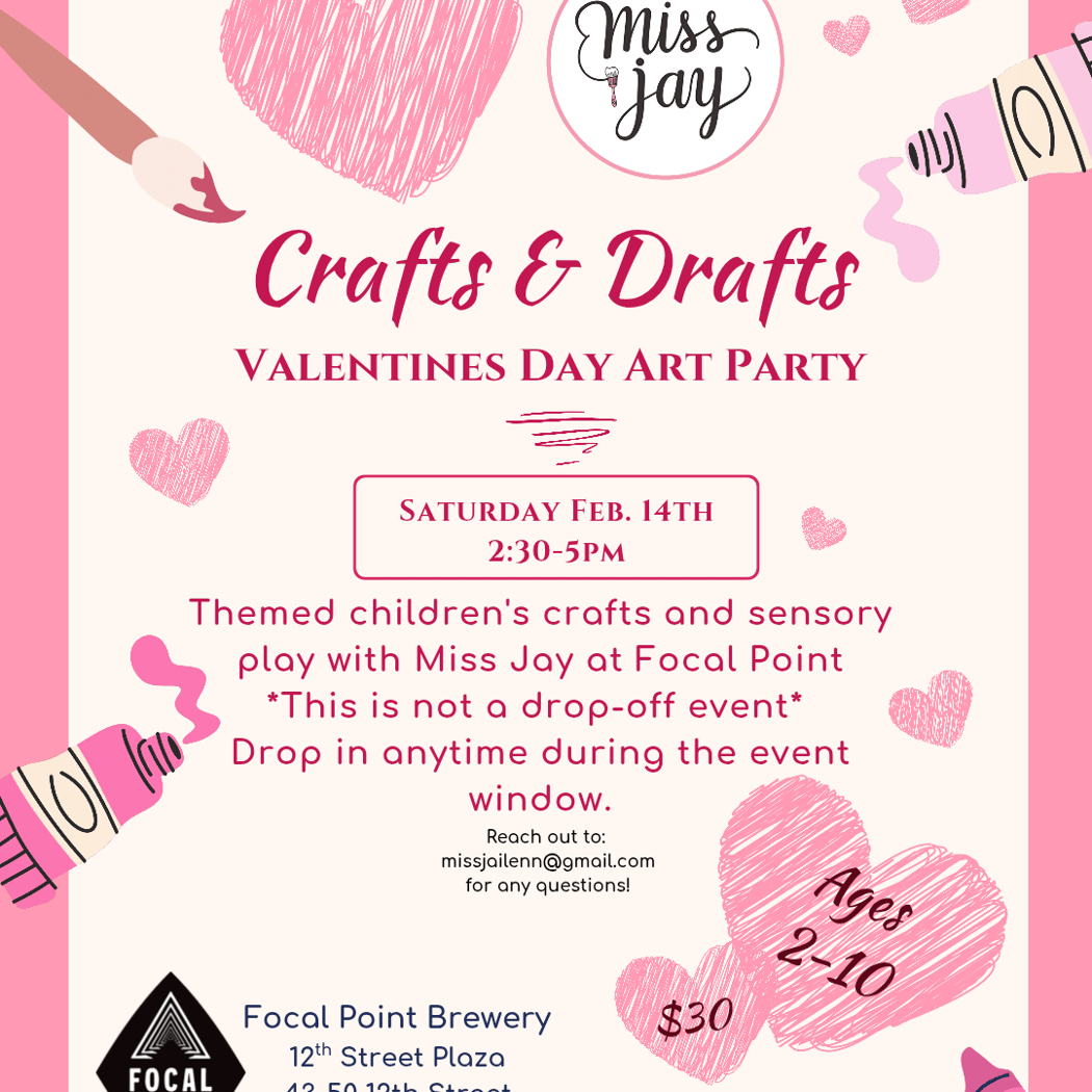 Kid's Valentine's Crafts & Drafts w/Miss Jay 1
