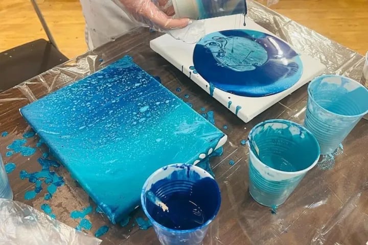 Fluid Art on Canvas Workshop 1